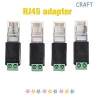 CRAFTML RJ45 to RS485 Converter, 2PIN Terminal RJ45 Male Connector RJ45 Terminal Adapter, Splitter  