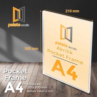 Acrylic Pocket Frame / Akrilik Thicker / Akrilik Pocket A4 2Mm