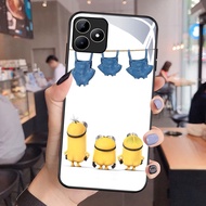 NC-58 Minions Kaca Glass Case For Realme C53 C31 C35 GT 6 Narzo N53 50A Prime