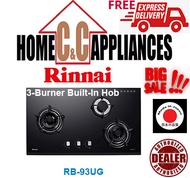 RINNAI  RB-93UG 3 Burner Built-In Hob | Schott Glass (black) Top Plate | FREE DELIVERY |