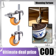 Bedside Table Screw Rod Caster 1/1.5/2 Inch Furniture Swivel Caster Sturdy Furniture Screw Caster Ca