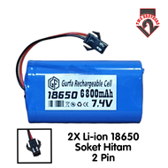Baterai RC Charger  18650 6800mAh 7.4Volt Soket Hitam Isi 2 Pics Baterai 18650