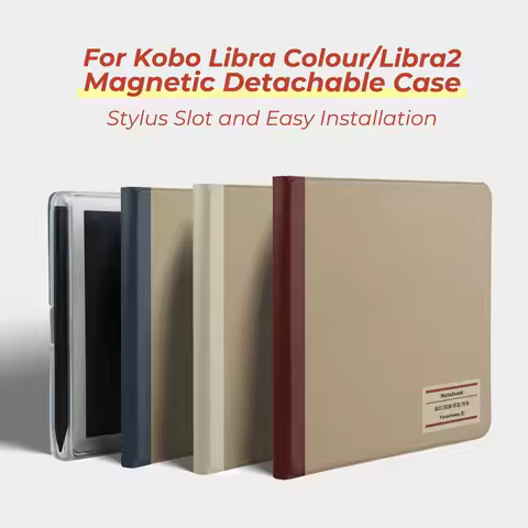 Twosheep suit for Kobo Libra Colour Kobo Libra2 Magnetic Detachable Case Cover with Stylus Slot Clea