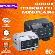 Godox iT30Pro TTL Mini Flash – 2.8" Touchscreen, 2.4G Wireless X System, HSS 1/8000s, USB-C Recharge