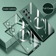 Topewon Luxury Plating Shockproof For Samsung S25 S24 S23 S22 Ultra S21 Plus Transparent Lens Glass