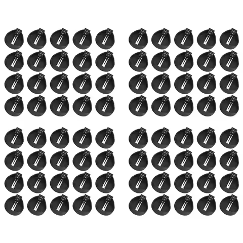 AA60-3V CR2032 CR2025 Button Cell Battery Holder Adapter Black 80 Pieces