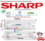 2 Pcs Sharp EST-708/ EST 7015/ EST 1016/ EST 1216/ EST 1416 Washing Machine Dust Filter