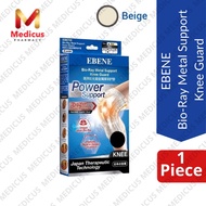 Ebene Bio-Ray Metal Support Knee Guard Power Support (Beige Colour/Black Colour)