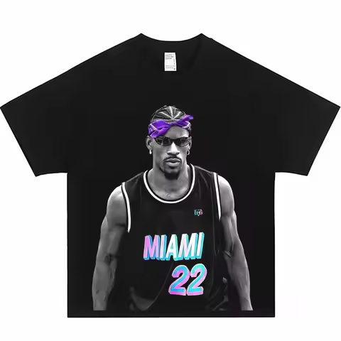 Jimmy Butler Basketball T Shirt Men Women Oversized Pure Cotton Short Sleeve Retro Vibe Trendy Playe