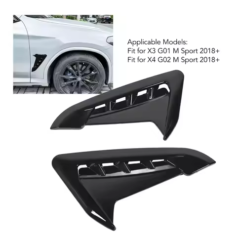 1 Pair Car Side Vent Trim Left Right Car Mudguard Side Air Vent Cover Sticker Decor for X3 G01 X4 G0