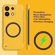 Ultra Thin Frameless Magnetic Enhance PC Phone Case For POCO F7 F7 Pro F7 Ultra X7 F6 5G Candy Color