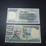 uang kuno kertas 50 ribu 50.000 rupiah soeharto