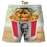 Celana KFC 3d dicetak fashion hip-hop jalan pendek keren pantai yang lucu