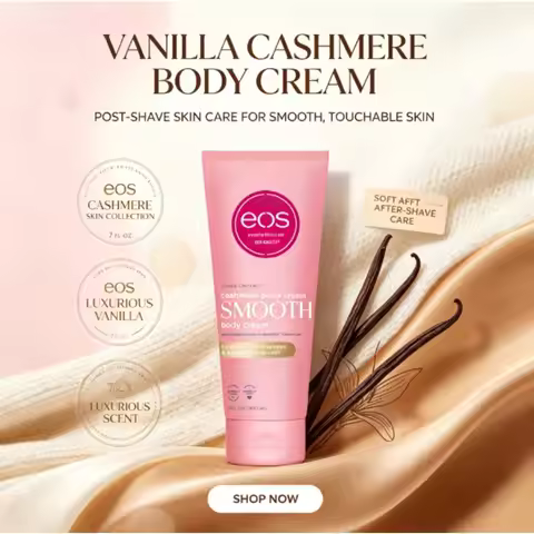 7 fl oz Vanilla Cashmere Post-Shave Body Cream, eos Cashmere Skin Collection