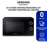 [MIỄN PHÍ VẬN CHUYỂN] Lò vi sóng SAMSUNG MS20A3010AL/SV Cửa kính toàn phần 20L Màu Đen