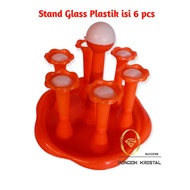 6-piece Standing Glass Holder 6-piece Plastic Glass Stand