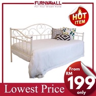 FURNIMALL DAY BED SINGLE METAL BED FRAME/KATIL BESI/SOFA BED/DAYBED