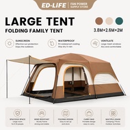 Camping Family Tent Outdoor Waterproof Tent 5-12 Person Automatic Portable Thickened Tent