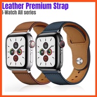 Premium Pin-and-Tuck Closure Leather Strap for iWatch - Series 1 2 3 4 5 6 7 8 9 10 /Ultra1,2 I watc