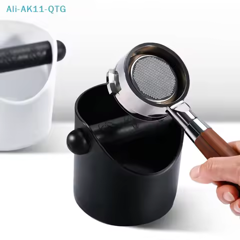 Shock-Absorbent Coffee Knock Box Anti-slip Espresso Dump Bin For Coffee Grounds With Removable Knock