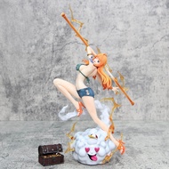 28cm One Piece Anime Figures Nami Figure Zeus Action Figure Sexy PVC Statue Toys Statue Model Collec