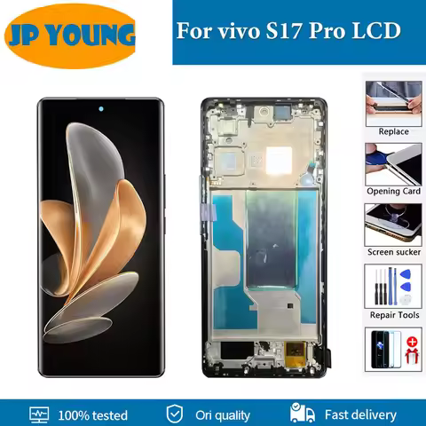 Original AMOLED 6.78" For vivo S17 Pro LCD Display Digitizer Full Assembly For vivo S17 Pro V2284A S