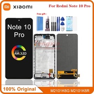 6.67"; Original Xiaomi Redmi Note 10 Pro LCD Display Touch Screen For Redmi Note10Pro M2101K6G LCD Display Replace with Frame