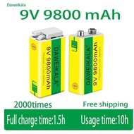 9V Lithium Ion Rechargeable Battery USB Battery 9V Lithium for Multimeter Toy Remote Control KTV Mic