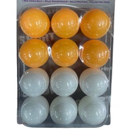 ลูกปิงปอง  สีส้ม ผสม ขาว 1 แพ็ค 12 ลูก
