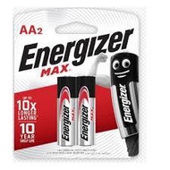 ENERGIZER MAX BATTERY AA E91 BP2 ICARD 2PCS/CARD