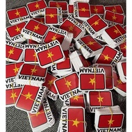 10 Sticker PVC cờ Việt Nam hình dán cờ việt nam dán điện thoại máy tính nón bảo hiểm....In theo yêu