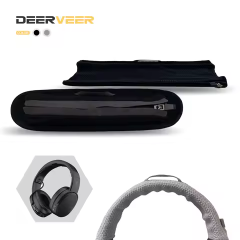 DEERVEER Headband Cover Compatible With Skullcandy Crusher Wireless Headphones Headband Weave Zipper