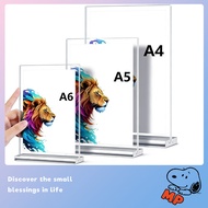 MP Mall A4 A5 A6 Acrylic Display Stand Table Card Menu Holder Transparent Picture Frame Sign Holder