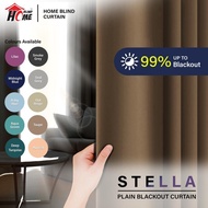 【Joyful Mart】HOME BLIND Langsir Stella Langsir Raya 2025 / 90-99% Blackout Plain / Curtains Hook or 