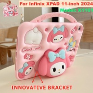 Casing Cute Kitten Pattern Case For Infinix XPAD 4G LTE+ WiFi Tablet 11 inches Stand Cover For Infin