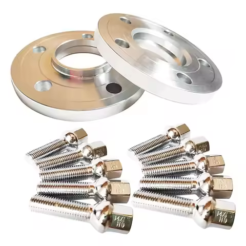 2pcs 5x4.4" 30mm Wheel Hub Adapter 5x112 57.1 Ball Shape Bolts M14x1.5 Hub Centric Wheel Spacer For 