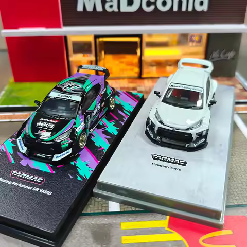 Tarmac 1:64 Pandem Yaris HKS Collection of die-cast alloy car decoration model toys