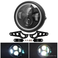 New Motorcycle Modified LED Headlight Assembly CG125 GN125 Retro Headlight Metal Shell Retro Headlig