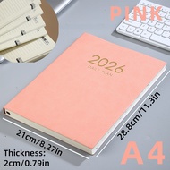 {GKYJK} 2026 A4 English Agenda Notebook Planner 365 Days Planner Calendar Office Notepad Diary Stati