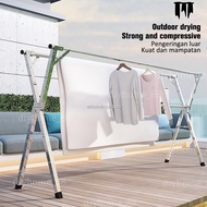 ◐□∋Foldable / Extendable Stainless Steel Cloth Hanger/Foldable Cloth Drying Rack/Penyidai Baju/Ampaian Baju不锈钢晒衣架