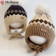 MEIHUAA Kids Earmuffs Cap, 2-5 Year Baby Thicken Baby Knitted Hat, Cute Windproof Warm Children Head