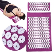 eXwi Acupressure Lotus Spike Mat Yoga Shakti Mat Massage Acupuncture Slipper Relieve Stress Back Pain Spike Neck Pain&amp;-*