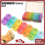 LIZMON Pill Box Plastic 7 Days AM PM Large Capacity Medicine Dispenser