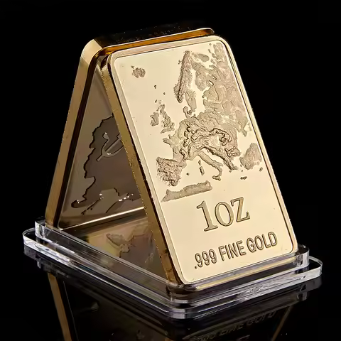 European Map Replica Gold Bar 1 OZ 999 Fine Gold Commemorative Coin Collection