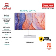 LENOVO L24-4C  ( 67DDKAC6MY ) 23.8" FHD IPS 144Hz Productivity MONITOR CLOUD GREY (Built-in 2 x 3W a