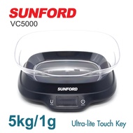 เครื่องชั่งน้ำหนัก ระบบดิจิตอล SUNFORD VC5000 เครื่องชั่งดิจิตอล SUNFORD 5 กิโลกรัม ความละเอียด 1 กรัม พร้อมชามผสม จอ REVERSED BACKLIGHT LCD ของแท้ รับประกันศูนย์ 3 ปี สินค้าขายดี ซันฟอร์ด เครื่องชั่งน้ำหนัก  เครื่องชั่งดิจิตัล ขนม อาหาร Digital scale