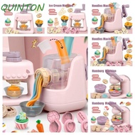 QUINTON Colourful Clay Pasta|Cooking Toys Mini Simulation Kitchen Ice Cream|Kitchenware Hamburg Safe Kitchen Toy Girls