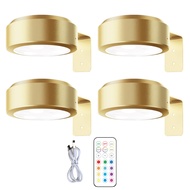 MOOREU ไฟโปสเตอร์ Rgb ติดผนังไฟพร้อมรีโมทคอนโทลรูปภาพไร้สายไฟ Rgb หรี่แสงได้สำหรับติดผนังแบตเตอรี่ที