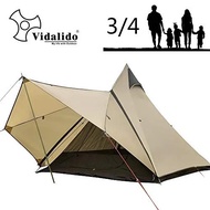 Vidalido MS Teepee Tent Camping Tent Waterproof Double Layer Tent Khemah Kemah Camp Family Tent