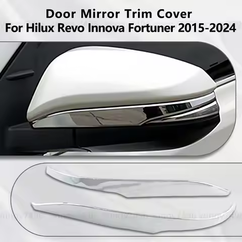 For HILUX REVO INNOVA FORTUNER 2015 - 2024 Chrome Silver Door Mirror Covers Car Decoration Accessori